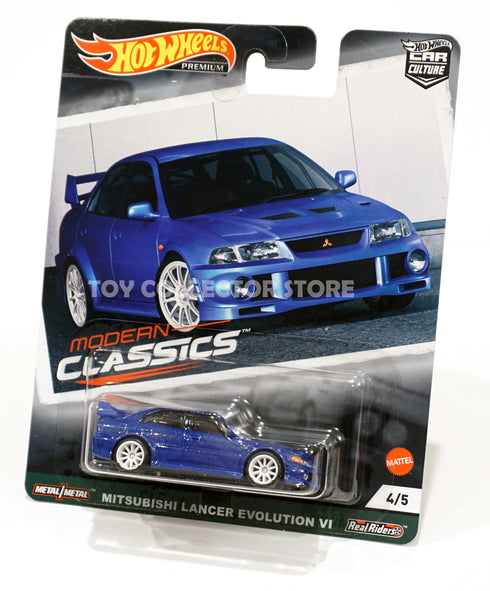 Hot Wheels Modern Classics Mitsubishi Evo VI Car Culture Blue Lancer Evolution 6
